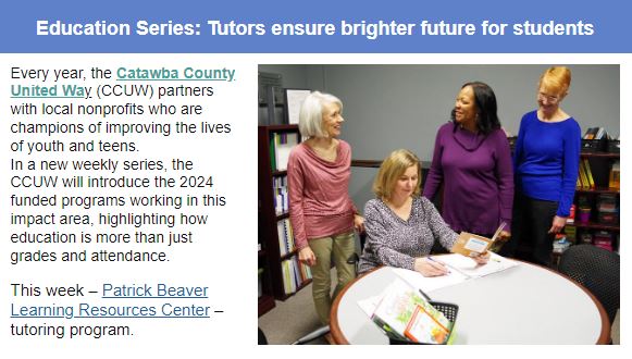 Education series Catawba County United Way