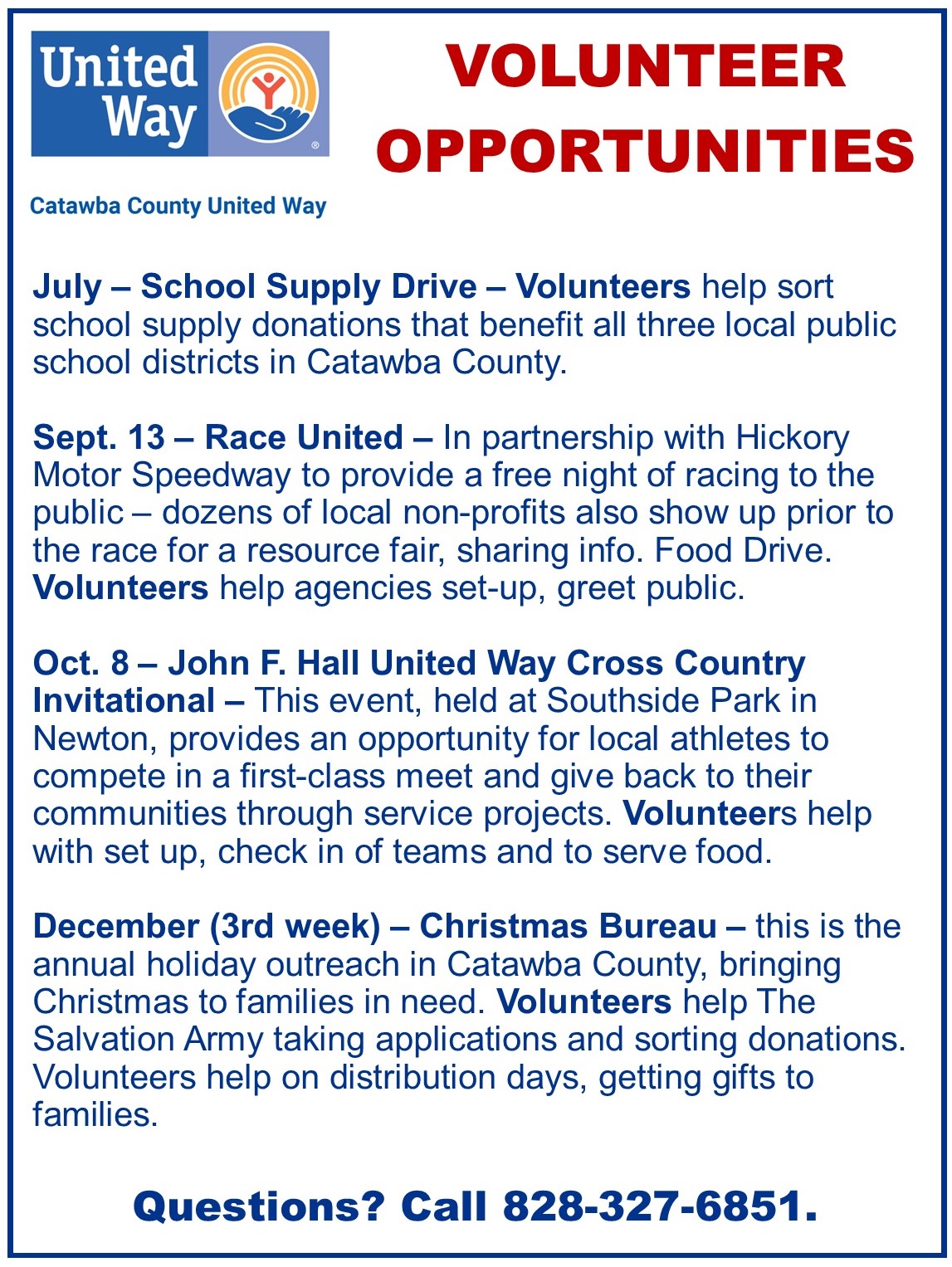 United Way newsletter 