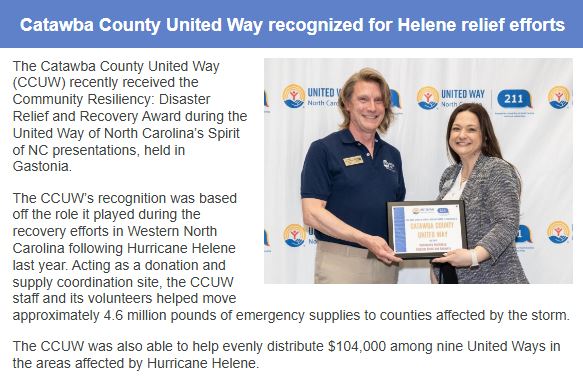 United Way newsletter 