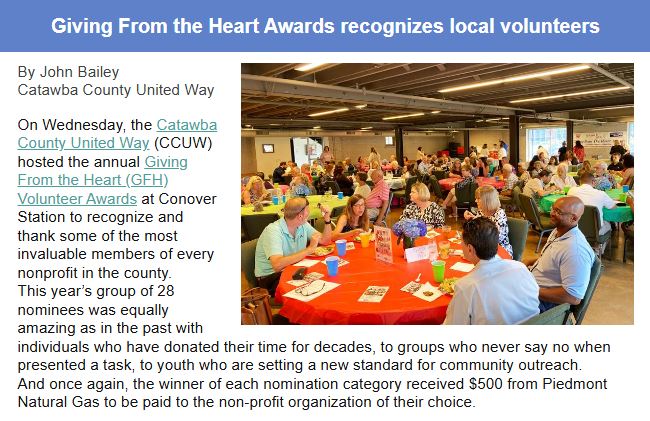 United Way newsletter 