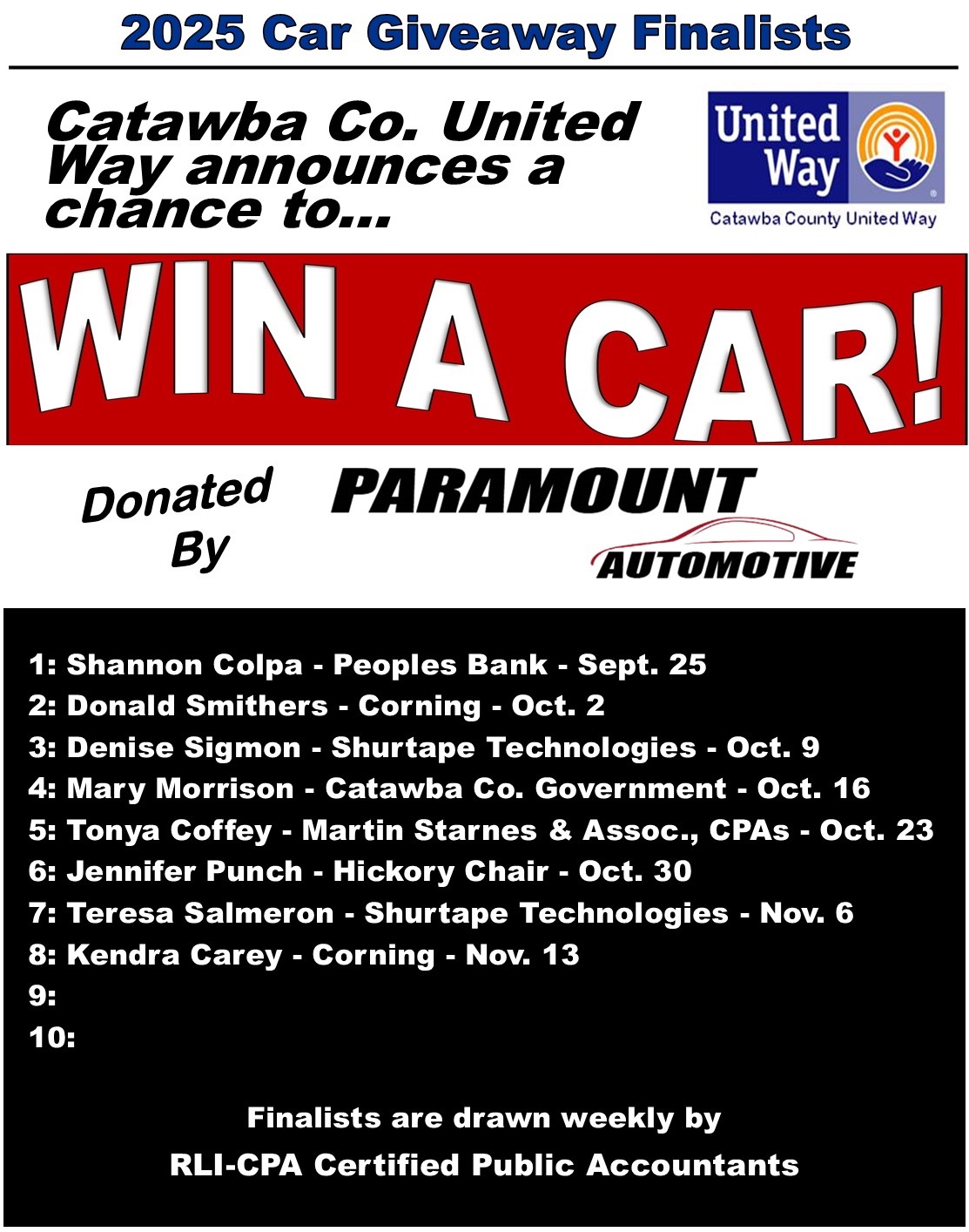 car giveaway