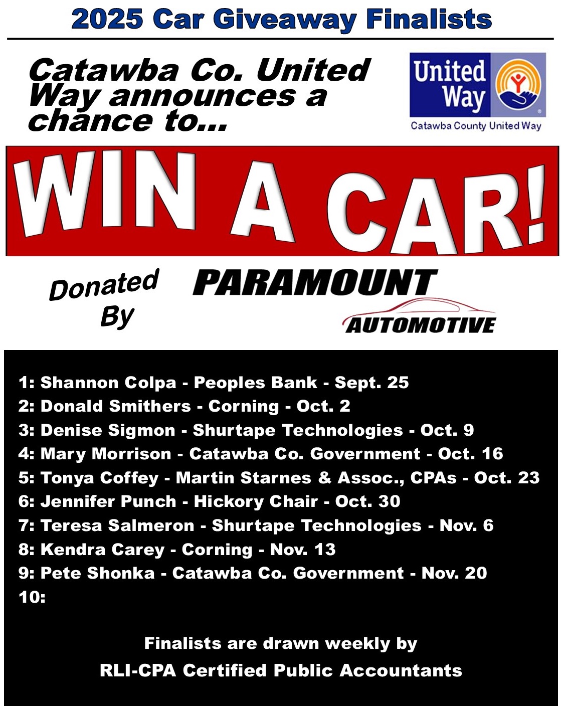 car giveaway