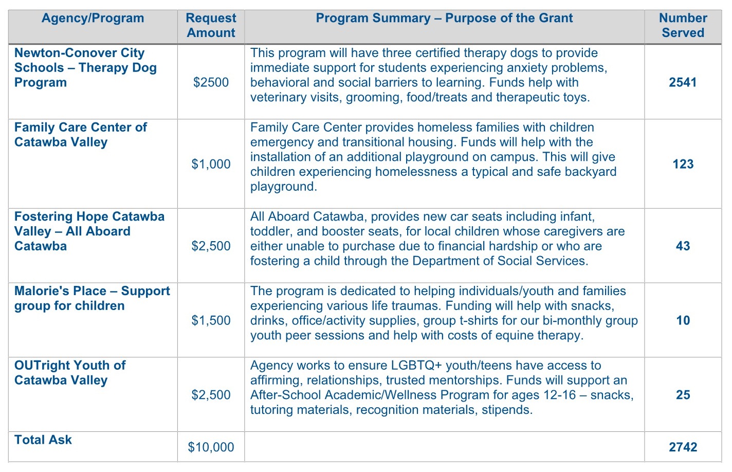 Youth Council grant funding