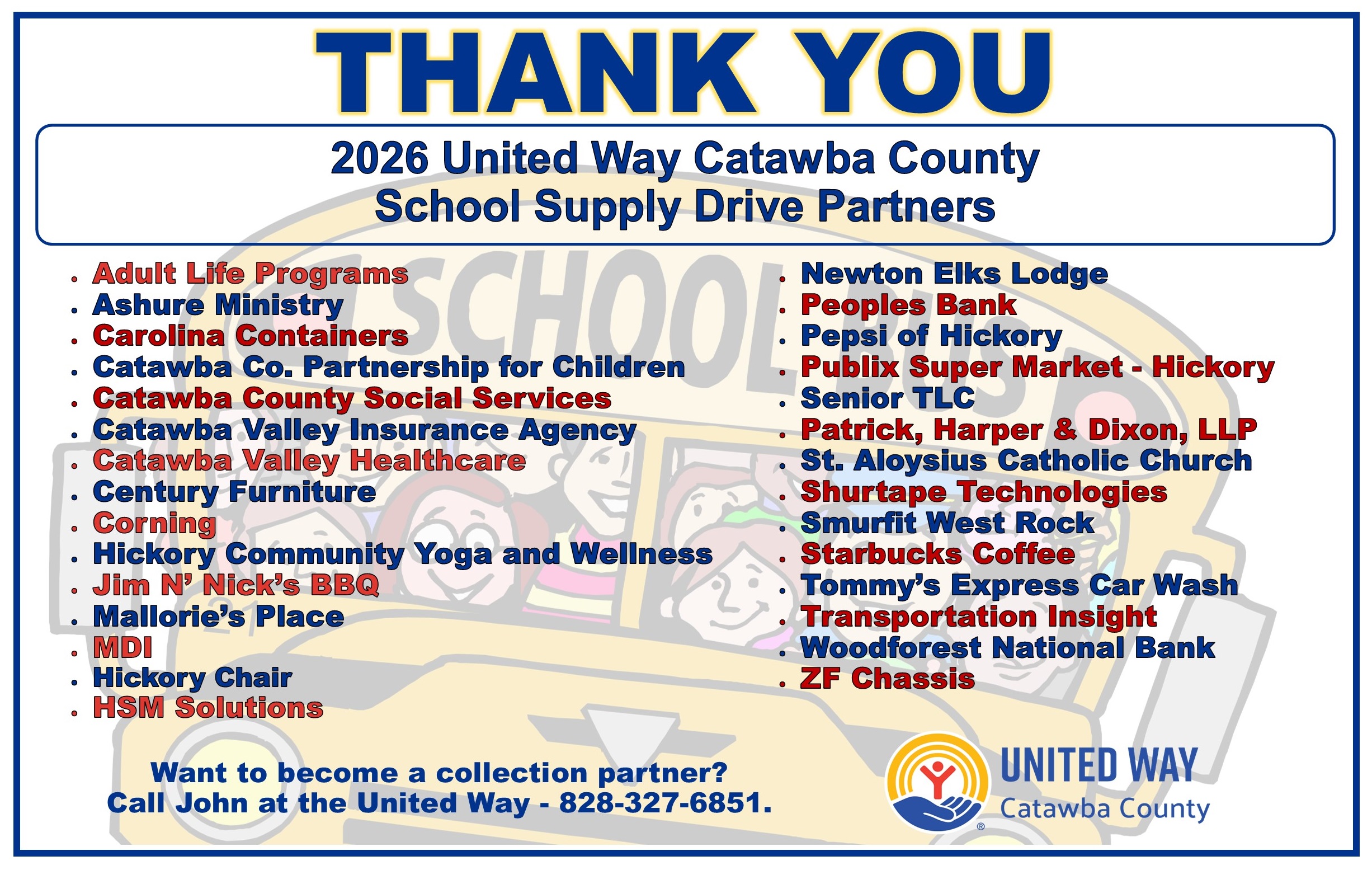 united way school supply drive