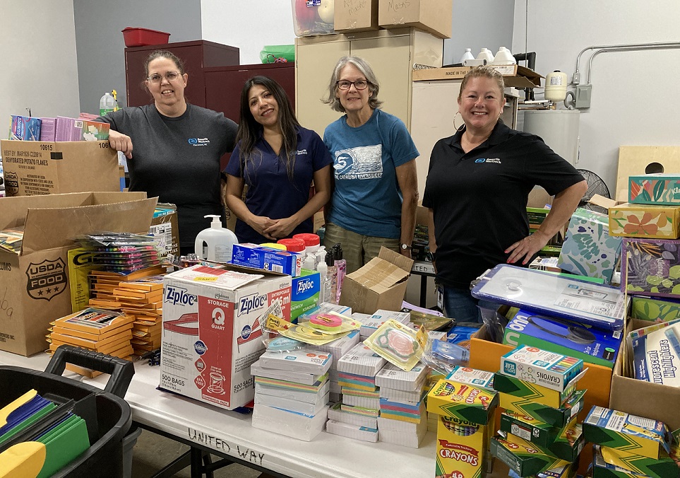 school supply drive volunteers